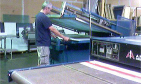 screen printing on a press
