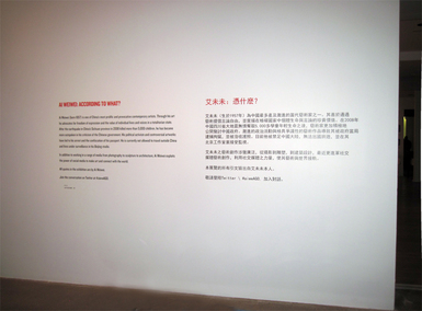 Intro Wall for Ai Weiwei